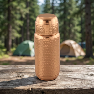 Premium Quality New Design Eco-Friendly Brown Copper Full Etching Water <b>Bottle</b> 500ml Customized Home Office Use Wholesale Price - Product Image 6