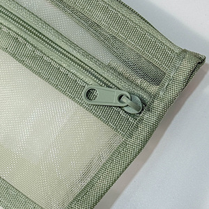 Trousse à crayons en maille transparente à double couche, grande capacité, fermeture à glissière, pour l'école, le bureau, les examens, sac de papeterie pour étudiants - Product Image 2