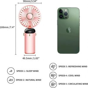 Nouveautés : Mini ventilateur portable rechargeable, ventilateur à main avec logo personnalisé, petit ventilateur à main rechargeable par USB, vente en gros - Product Image 2