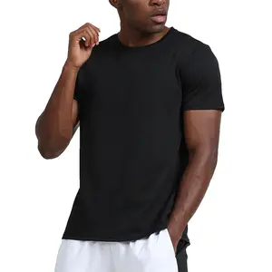 Camiseta esportiva de impressão personalizada, camiseta masculina para treino em academia, respirável, impressão de subolmação