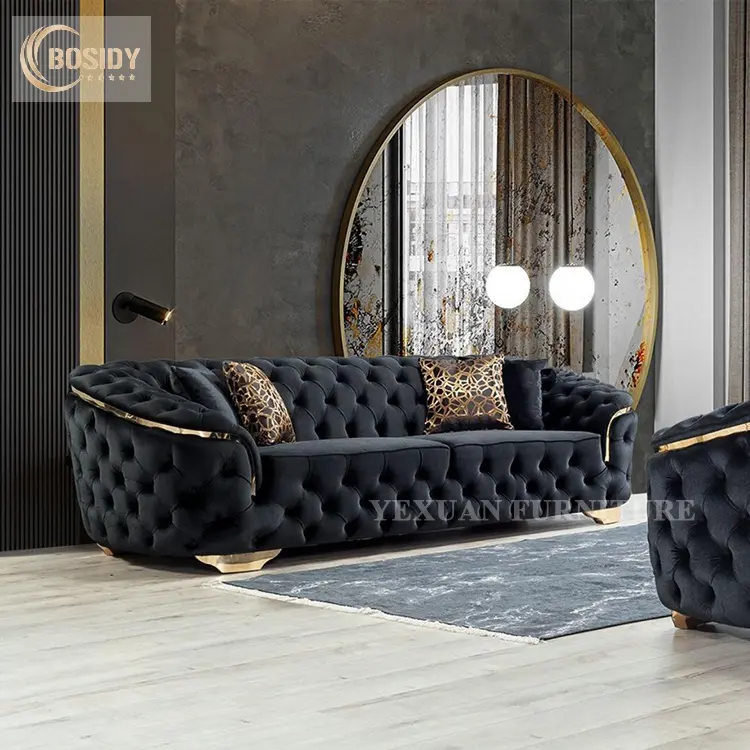 Ensemble de canapés modernes meubles pour salon canapés de luxe canapé de salon de luxe nouveau design de canapé à dossier capitonné