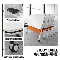Bureau d'écriture simple, minimaliste, durable et moderne pour étudiants, petit bureau pliable en bois pour la maison ou le bureau