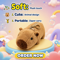 Étui à crayons en peluche Capybara, jouet en peluche doux pour l'école, cadeau, décoration de chambre