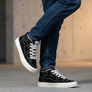 Zapatos <span class=keywords><strong>de</strong></span> Lona para Hombre, Nuevos Zapatos Deportivos <span class=keywords><strong>de</strong></span> Skate con Estampado <span class=keywords><strong>de</strong></span> Caña Baja, Zapatos Casuales <span class=keywords><strong>de</strong></span> Moda con Suela Gruesa para Caminar - Product Image 2