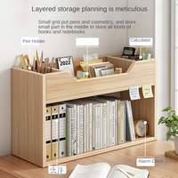 Étagère Simple en bois massif sur le bureau, petit meuble de rangement pour dortoir étudiants