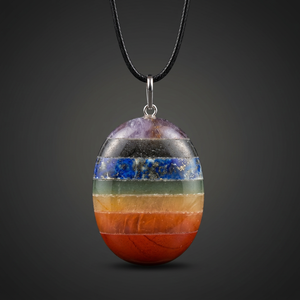 Colgante Ovalado Pulido con Incrustaciones de Piedras, Joyería Artesanal, Set de Reiki, Decoración para el Hogar, Pulsera de Cristal para Rituales - Product Image 5
