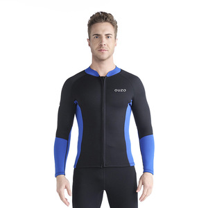 <span class=keywords><strong>OUZO</strong></span> 1.5MM haut en néoprène avec fermeture éclair avant surf combinaison veste plongée veste natation combinaison - Product Image 2