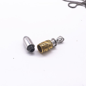 yunnique Collier Pendentif Balle en Acier Inoxydable Or Noir Argent Ouvertable, Bijou Tendance, Cadeau - Product Image 2