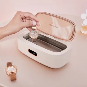 Nettoyeur à ultrasons portable professionnel 45 kHz pour bijoux, prothèses dentaires, bagues, lunettes, nettoyeur sonique domestique intelligent - Product Image 2