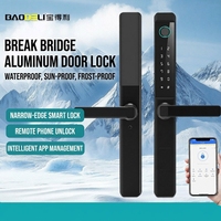 Cerradura Inteligente de Aluminio para Exteriores, Impermeable, con Huella Dactilar y Contraseña, para Almacenamiento de Datos en la Nube, para Puerta de Balcón