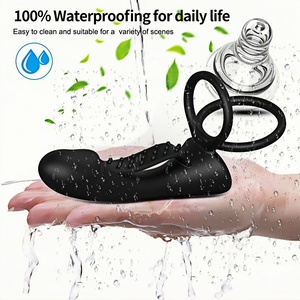 LetRock 10 Wiggling Modes Massager Silicone Plug G Spot Thrusting <b>Vibrating</b> Delay Ejaculation Ring Sex Toys for Couple - Product Image 6