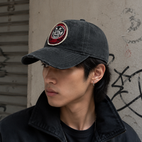 Gorra de Béisbol de Mezclilla de Alta Calidad, Estilo Vintage Unisex, Gorra de Mezclilla Gruesa con Borde Deshilachado, Estilo Destruido, Bordado de Logotipo Personalizado