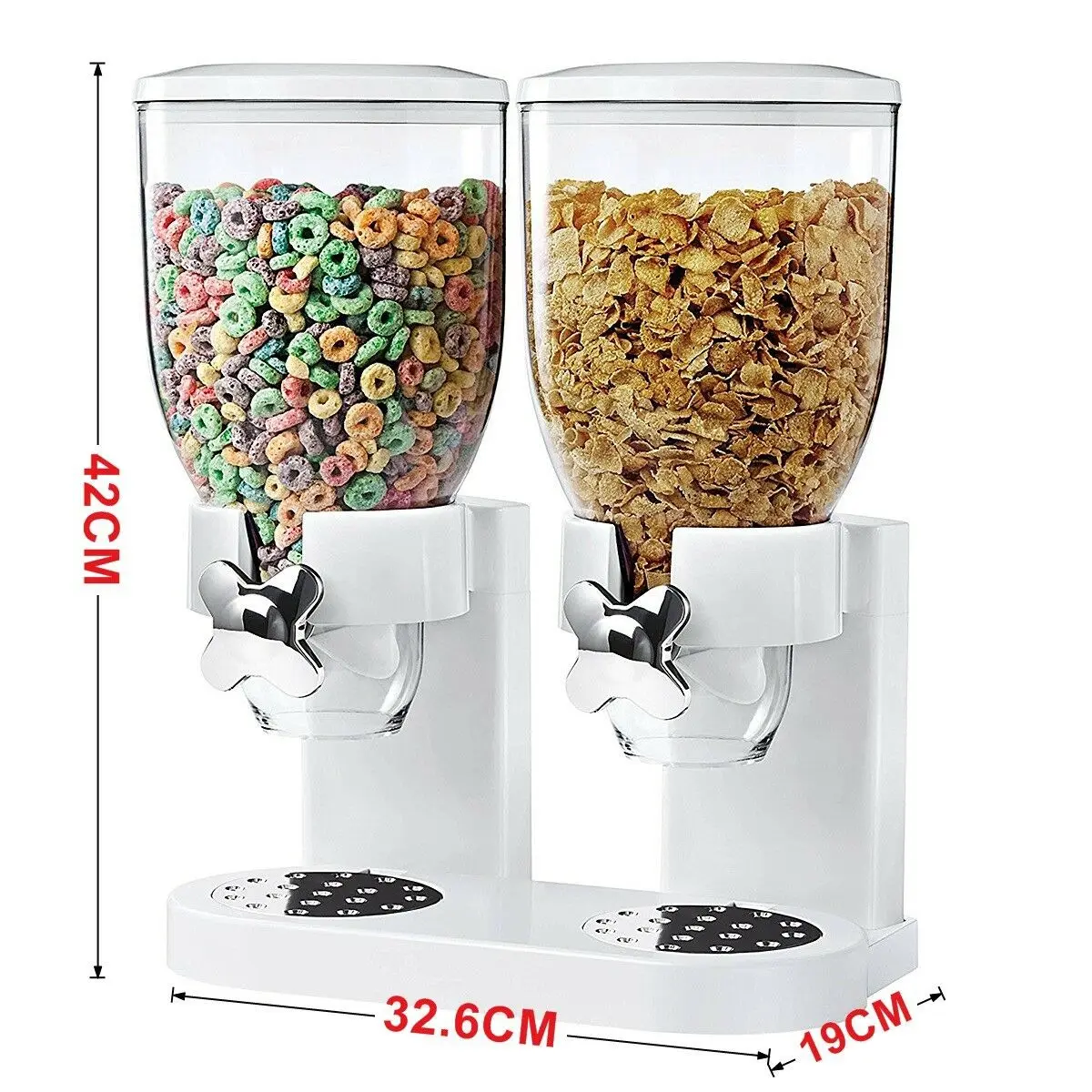 Three-bucket cereal machine Double-head double-barrel cereal machine Kitchen multigrain storage jar Oat dry fruit snack storage