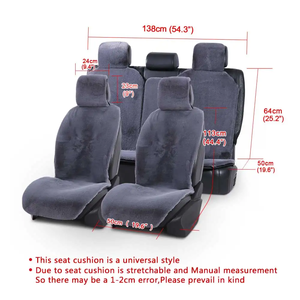 Housses de siège de voiture d'hiver en fausse fourrure de lapin de luxe pour TESLA MODEL <span class=keywords><strong>3</strong></span>/X/Y LAND CRUISER/CR-V – Coussin avant doux, confortable et chaud, installation facile - Product Image 4