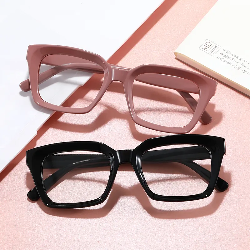 Gafas Superhot para mujer, anteojos femeninos de plástico con adornos, Marcos ópticos modernos, 45500