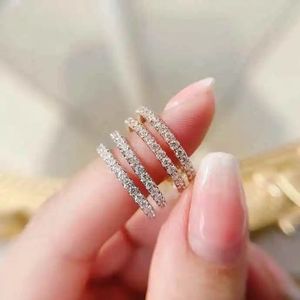 Xinfly 18K Gold 0.68ct Natural Diamond Full Eternity Wedding Band Eternity <b>Rings</b> Round Cut Gemstone for Engagement or Gift - Product Image 3