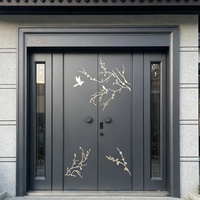 Porte de sécurité en acier inoxydable de haute qualité, design élégant, finition brillante, antirouille, avec grille de sécurité
