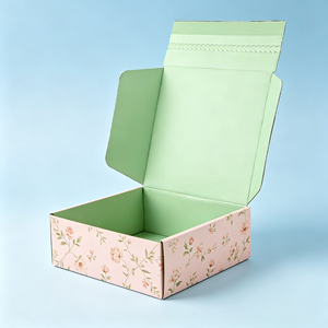 OEM Custom Double Side Printed Mailer Box Eco Friendly Corrugated Mailing Box with Tear Strip for Cosmetics Small Business - Product Image 1