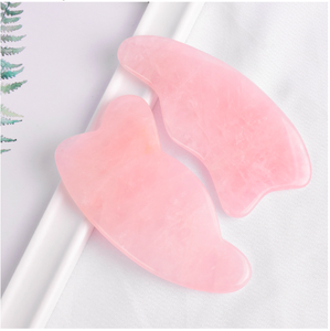 Strumento <span class=keywords><strong>Gua</strong></span> <span class=keywords><strong>Sha</strong></span> in Quarzo Rosa 100% Naturale - Product Image 3