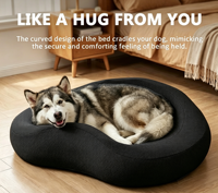 Coussin ergonomique pour chien et chat, tapis de couchage ultra doux et confortable pour animaux de compagnie, nid élégant et lavable pour petits chiens et chatons, utilisation en intérieur