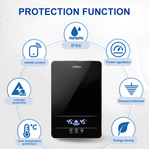 <span class=keywords><strong>Chauffe</strong></span>-<span class=keywords><strong>Eau</strong></span> Électrique Portable Instantané à Chauffage Rapide avec Thermostat et LED pour Maison, Garage, Voiture, et Douche en Plastique - Product Image 4