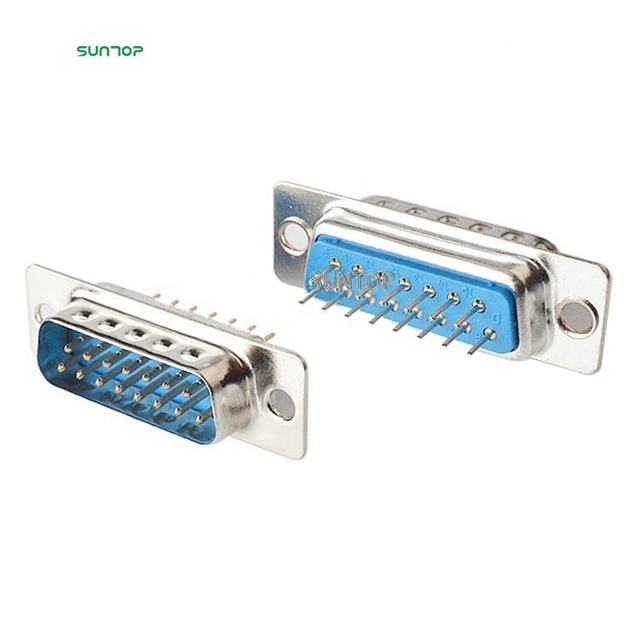 SUNTOP DP15 MALE Two Rows VGA Connector 15 Pins D-SUB Male Connector