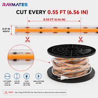 Bande LED haute tension AC 110V 120V, 480 LED, ruban lumineux COB, certifié CE RoHS, bande LED COB haute tension