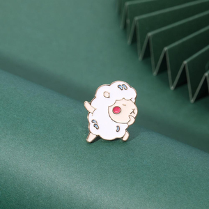 Swag Dancing Jesus Little Sheep esmalte Pins lindo feliz Animal broches mujeres hombres Jeans abrigo solapa Pin insignias joyería regalo nuevo - Product Image 4