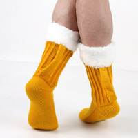 Cadeaux de fête des pères nouveauté chaussettes de sol noël créatif 3D tricot bière tasse chaussettes