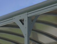 Avec haute neige/charge de pluie En Aluminium/PC Solide Abri De Voiture en polycarbonate creux feuille discount carports garages double carport