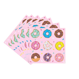 YOUNIKE Donut Theme Party Decoration Set Disposable Plates Cups Napkins Cutlery Birthday Kids 2-4 Years - Product Image 3