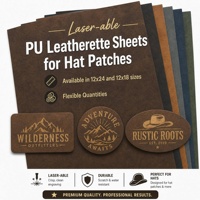 Lembar Kulit Imitasi Rustic/Emas untuk Label Logo, Premium Tebal, Bahan Kosong, Dapat Diukir Laser
