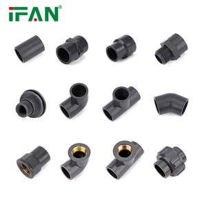 Bán buôn tất cả các loại phụ kiện uPVC cho cấp nước IFAN GB tiêu chuẩn uPVC phụ kiện đường ống PN16 20-110mm phù hợp uPVC tối màu xám - Product Image 1