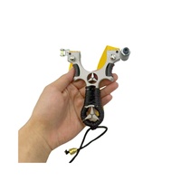 Fronde en acier non inoxydable fronde de chasse avec fronde en caoutchouc forte fronde métal infrarouge à pression rapide