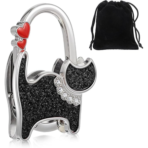 Gancho Metálico Artesanal con Diseño de Gato para Mesa, Barra, Bolso, Cartera, Organizador Portátil, Soporte de Almacenamiento para Escritorio - Product Image 1