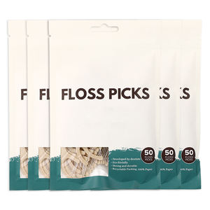 50 pièces de cure-dents en soie biodégradables et écologiques, saveur menthe, fil dentaire végétalien pour usage domestique - Product Image 5