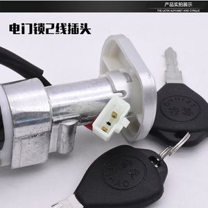 Serrure de portail électrique à 2 fils avec clé, en aluminium, taille standard pour utilisation sur véhicule - Product Image 1