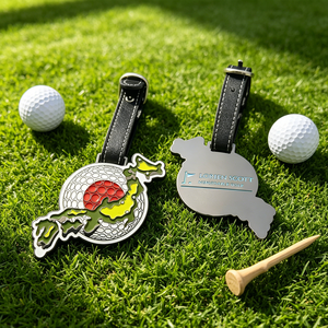 Étiquette de nom de golf personnalisée avec logo, étiquette de bagage en métal pour membre de club de golf, accessoires de golf - Product Image 2