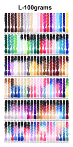 Extensions de cheveux en crochet bicolores ombrées lilas de 24 pouces, 100 g, tresses synthétiques, tresses jumbo soyeuses pour tresses en crochet, box braids, dreadlocks - Product Image 5