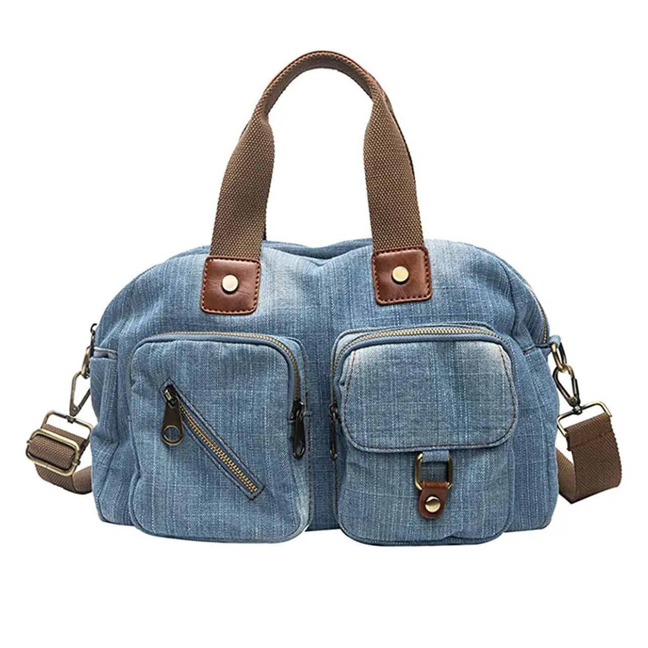 Custom Denim Handbag for Womens Jean Shoulder Bags Hobos Totes Mini Duffel Bag Women
