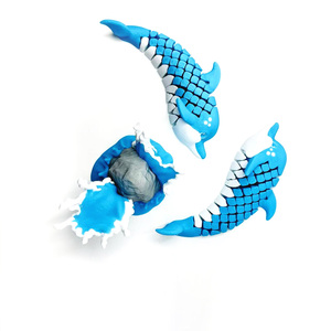 Dinosaure Animal en Plastique Écologique, Structure de Chaîne de Dauphin Imprimée en 3D, Articulations Entièrement Mobiles, OEM d'Usine d'Origine - Product Image 6