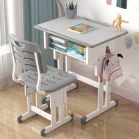 Ensemble de chaise de bureau ergonomique réglable et confortable en MDF moderne pour étudiant, mobilier scolaire pour salle de classe et usage domestique