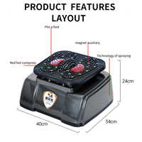 Machine de circulation sanguine masseur de pieds machine-augmente le flux sanguin circular jambe mollet chauffage électrique masseur de pieds