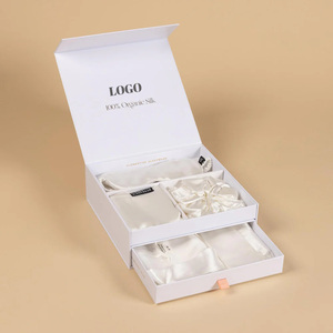 Sang Trọng Dây Kéo Tự Nhiên Satin Lụa Gối 100% Tinh Khiết Dâu Lụa Gối Trường Hợp Quà Tặng Thiết Lập Với Biểu Tượng Tùy Chỉnh Hộp - Product Image 1