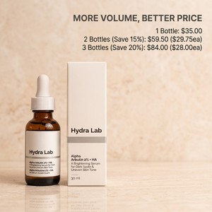 Suero de Ácido Hialurónico con Alfa Arbutina al 2%, <span class=keywords><strong>Corrector</strong></span> de Manchas Oscuras, Uniforma el Tono de Piel, Suero Iluminador de Alta Potencia, 30 ml - Product Image 5