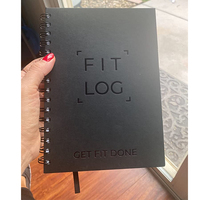 Cahier de Fitness à spirale personnalisé, agenda A5, couverture rigide