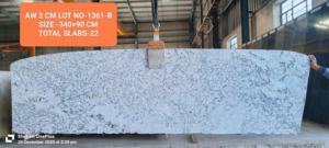 Grande dalle de pierre naturelle moderne Alska White durable pour plans de travail, matériaux de construction pour centres commerciaux, hôtels, bureaux, usage à long terme - Product Image 2