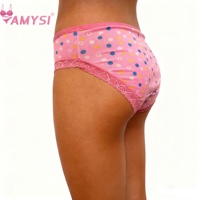 Amysi 8270 #   Culottes en dentelle fines en soie de lait d'été, taille mi-haute, pour filles de 10 à 15 ans