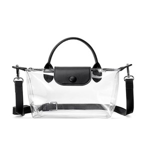 Wholesale Custom PVC Clear Transparent Lady Fashion Waterproof Tote Handbag <b>Jelly</b> for Women Concert Stadium Approved - Product Image 1