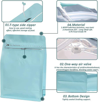 Pochette autoportante personnalisée en PET et PLA avec valve d'air pour emballage de thé, café et aliments